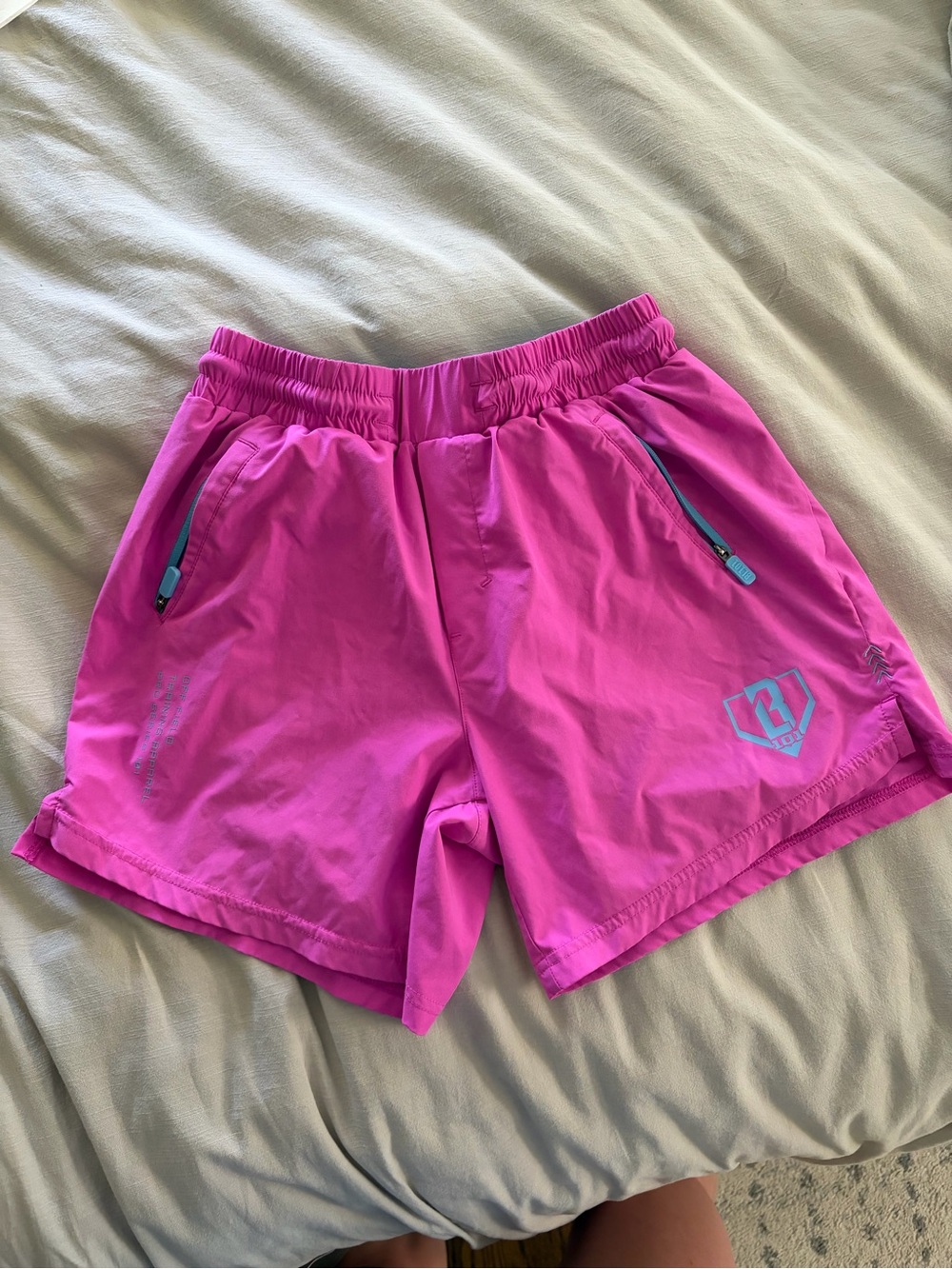 Kids Hot Pink Active Shorts with Zip Pockets